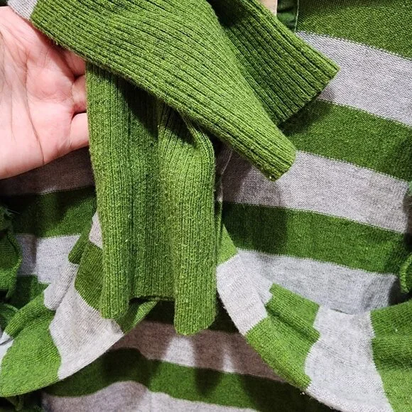 Hollister  Women Cardigan Size Medium90s Style Green Grey Casual Long Sleeve - Picture 8 of 10